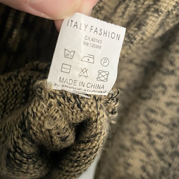 Scala Milano Italy Sweater Mens M Grandpa Academia Wool Blend Neutral - Picture 4 of 8